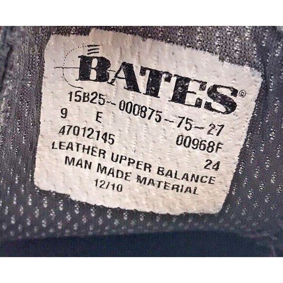 Bates Black Leather Vibrum Sole Derby Men's 9E Police Security Military Shoes - Picture 9 of 11